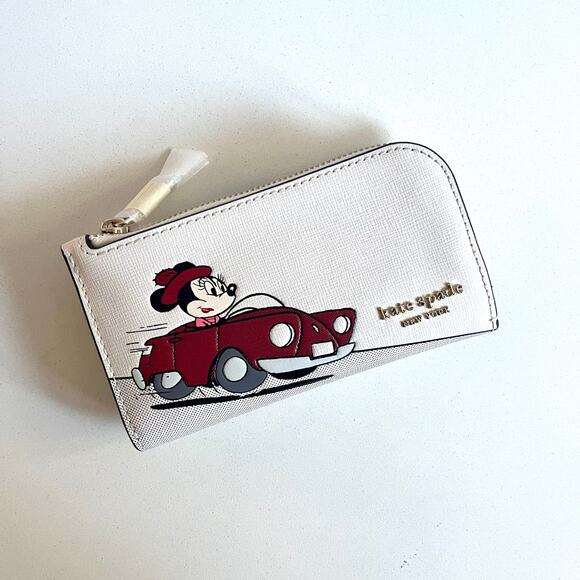 Kate Spade x Disney Collaboration, NWT Minnie Mouse Leather Wallet - Picture 1 of 17